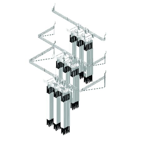 SOUTHERN IMPERIAL 1-1/4 in. H X 45 in. W X 8-3/4 in. L Silver POS Compatible Product Organizer ROR-48-9